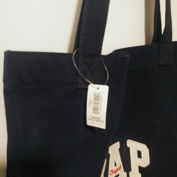 NEW WITH TAGS! GAP NAVY BLUE SHOPPER BAG - Picture 2 of 4